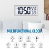 TXL Atomic Clock with Backlight, 14.2" Digital Wall Clock, Battery