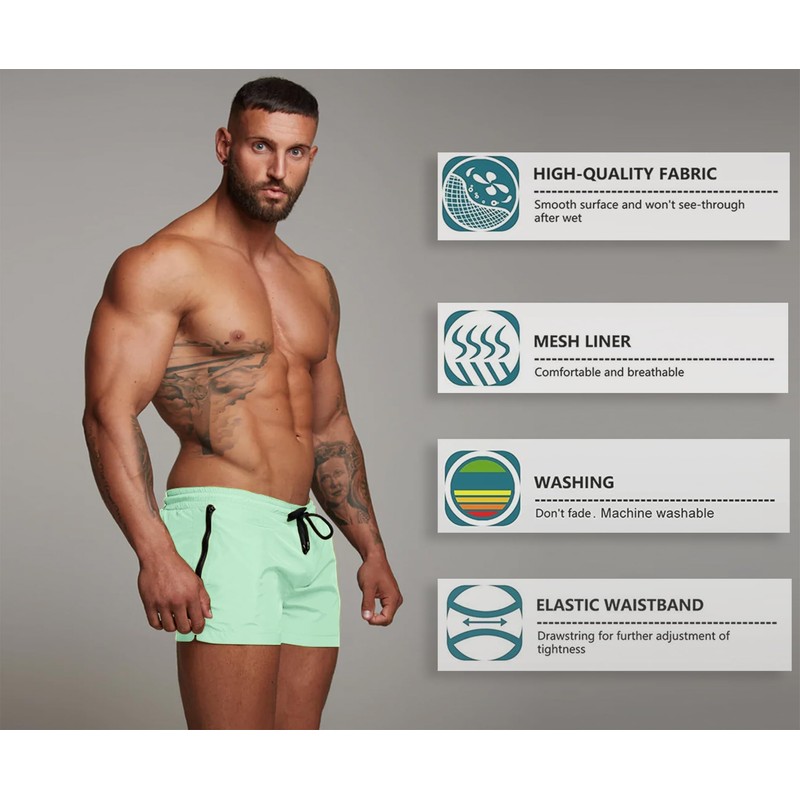 Men’s Swim Trunks Quick Dry Swim Shorts Board Shorts with