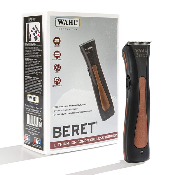 Wahl Professional Beret Lithium Ion Cord Cordless Ultra Quiet Trimmer for Professional Barbers and Stylists - Model 8841