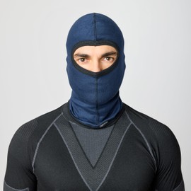 Ladeheid Ski Mask Motorcycle Balaclava Silverplus Thermoactive LA-127 - dark blue, size: X-Small / Small