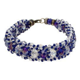 Ilde (pulsera) Tapete Yemayá (azul/cristalino) X Pieza