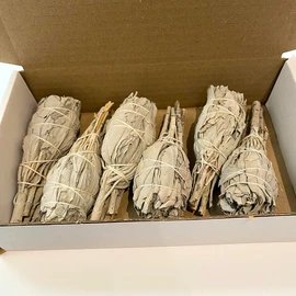 VIE Sage Smudge Stick, Torch White Sage 4", Pack of 6
