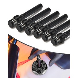 JFG RACING 6 Pcs Motorcycle Gas Cap Air Vent Tube Universal Breather Cover Fuel Vent For Most Pit Dirt Bike ATV Off Road Mini Bike, Knight Black