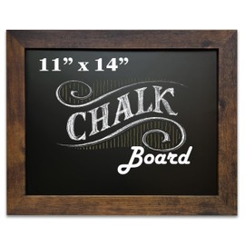 Loddie Doddie Magnetic Chalkboard for Wall - 11 x 14 in Rustic Frame - Easy-to-Erase & Stain-Resistant Chalkboard Calendar & Magnet Board