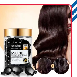 30 Capsulas Tratamiento Para Cabello Vitaminas Sadoer Nutrición Aceite De Ricino Para El Cuidado Del Pelo Extracto De Kemiri