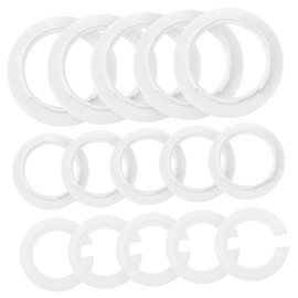CAXUSD 15pcs Lampshade Reducer Ring Set E14 Lamp Shade Holder Plastic Ring for Light Fixtures