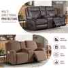 KinCam Loveseat Recliner Covers with Middle Console Slipcover, Recliner Sofa