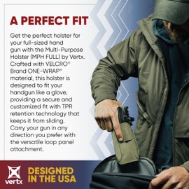 Vertx Tactigami MPH SUB, Universal Handgun Holster, Tactical Gear for Off-Body Carry, CCW Concealed Carry, Customized Fit, Desert Tan