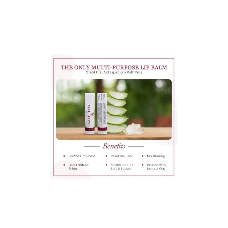 Aloe Lips Forever Living Sábila Jojoba Propoleo Bálsamo