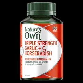 Nature's Own Buy Natures Own Triple Strength Garlic Plus C Horseradish 100 Tablets Online