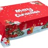 Waterproof Christmas Tablecloth Rectangle 60x84 Inch - Holiday Decoration Santa