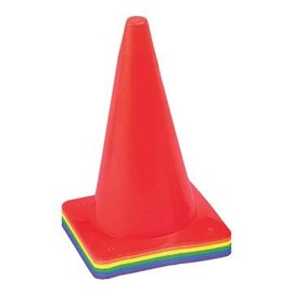 Palos Sports - Colored Cone Sets, Molded Plastic Cones, Lightweight and Easy to Stack, for Markers and Activities, School Equipment, Set of 6 (12 Inch)