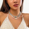 Todu Boho Seashell Beach Ocean Layered Necklace Summer Starfish Turtle