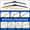 Wenyant 3 Windshield Wiper Blades Compatible with Subaru Forester 2012-2018
