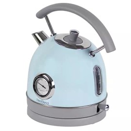 West Bend Retro-Style Stainless Steel Electric Kettle, Blue