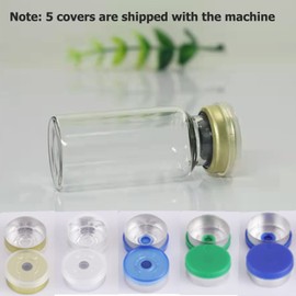DIELLY 20 Pcs 10ml Glass Bottle,Sterile Transparent Vial,Seals Empty Vials, Lab Sample Vial, Empty Vials with Self Healing Injection Port,With Flip Off Aluminum Cap (19) B Package