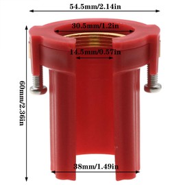 Safycaby 3 PCS Kitchen Faucet Fixing Nut - Anti-Loosening Lock Nut Tool for Kitchen and Bathroom (Red)