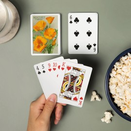 Lantern Press Monterey, California, Poppy Flowers, Vintage Poster (52 Playing Cards, Poker Size Card Deck with Jokers)