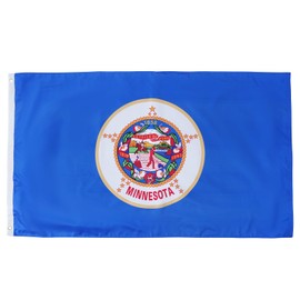 FRF FLAG Minnesota State Flag 12x18 Inch, Double Side Minnesota Flag, Outdoor MN Boat Flag,with 2 Brass Grommets and 4 Rows of Lower Stitches