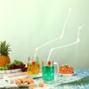 Geiserailie 12 Pieces Flexible Drinking Straws Extra Long Bendy Plastic