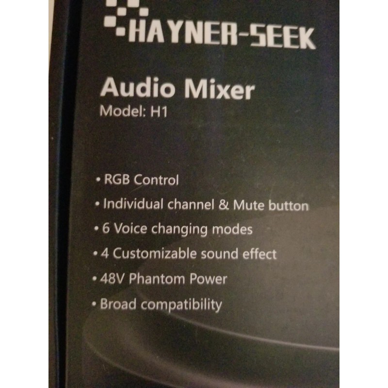 Hayner Seek H1 Black Podcast Equipment DJ Audio Mixer For