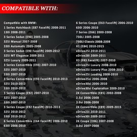 YINAVAGAD 17127564478 17127618510 Engine Radiator Coolant Water Hose Pipe Kit for 130i 325i 330i 630i 730Li, E63 E64 E66 E83-E93, Replaces 11537516414 17127531581 11537521049 17127531579 17117524710