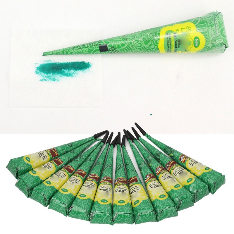 12pcs Tattoo Paste Cones 300g Semi Permanent Washable Waterproof Green
