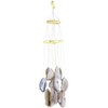 mookaitedecor Natural Agate Slices Wind Chimes for Home Garden Decoration