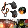 2Pcs Motorcycle Retro Rear Turn Signal Lights Indicator Full Metal