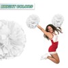 Lovecheer 2PCS White Cheerleading Pom Poms Plastic Pompoms with Baton