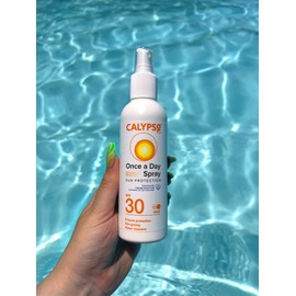 Calypso Once A Day Sonnenschutzspray SPF30 | 8 Stunden Sonnenschutz | Nicht fettend | Wasserbeständig | 200 ml, transparent, Verpackung kann variieren