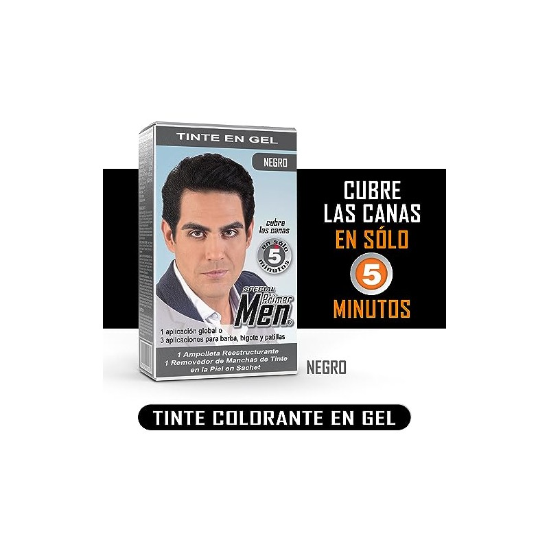 Loquay Primer Men Tinte en gel, Negro, 111 g