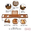 XcE Teak Bathtub Tray Expandable to 105cm with Solid Book