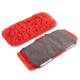 Reversible Double Sided Swiffer Compatible Mop Head | Microfiber Replacement Pads | Dust and Floor Mop for Wet and Dry Cleaning | Set of 2