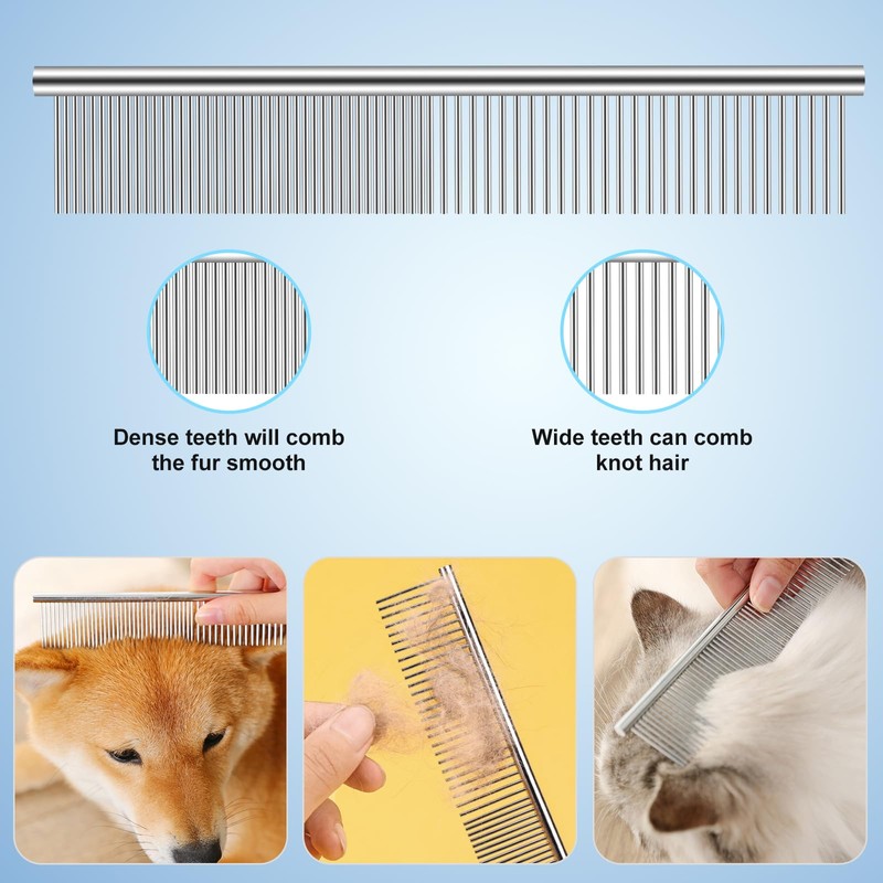 Professional Dog Grooming Scissors Set, 8-in-1 Stainless Steel Pet Grooming