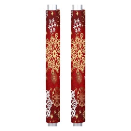 PATTERNFUL Christmas Snowflake Refrigerator Door Handle Covers, Microwave Fridge Handle Covers Set of 2, Kitchen Appliance Decor Handles Protector for Ovens, Dishwashers
