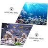 Sosoport 2pcs Aquarium Castle Ornament Fish Tank Background Resin Craft