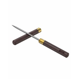 Stainless Steel Ice Pick with Safety Cover, Pick Tool for Breaking Ice, Non-slip Wooden Handle for Easy to Grip, 9 Inches Length