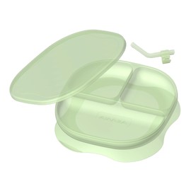 Aurrea Suction Plates for baby, Divided Suction Plates for Toddler With lids, Aged 6M-8Year, Baby Plates With Suction Unflippable, Silicone suction plate for babies, Strong suction cup