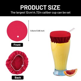 atnayo 20 Pcs Drink Covers Anti Spike, Reusable & Washable Drinks Covers Anti Spiking with Straw Holes
