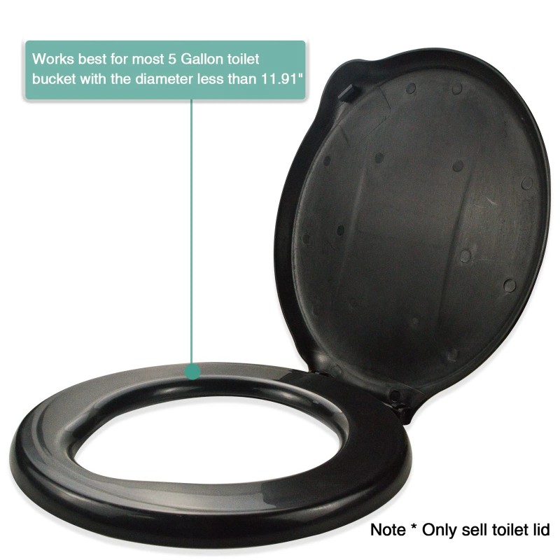 Sailortenx Bucket Toilet Seat with lid,5 Gallon Luggable Loo Bucket