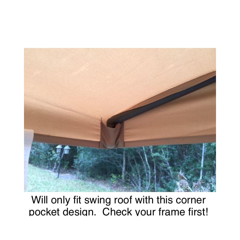 Replacement Canopy Top Cover for Garden Treasures 2 Person Swing