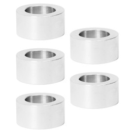 Zhooooonglf 5Pcs M12 Aluminum Spacers, Metal Spacer Aluminum Round 12.5mm ID x 20mm OD x10mm L Thickness Screw Standoff for M12 Screw Bolts Silver