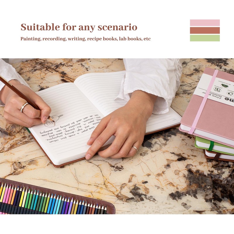 Stone Paper Notebook for Women Men, A5 Waterproof Notebook Hardcover