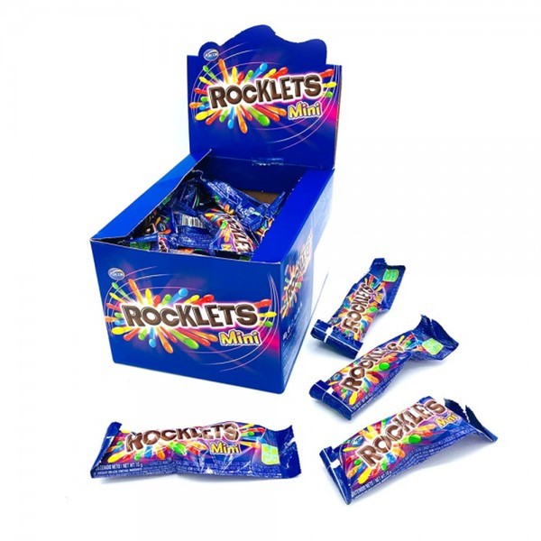 Arcor Mini Rocklets Confites Candied Chocolate Sprinkles, 10 g / 0.35 oz (box of 44 mini packs)