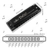 Pack of 2 Harmonica, Harmonica for Children, 10-Hole Diatonic Harmonica,