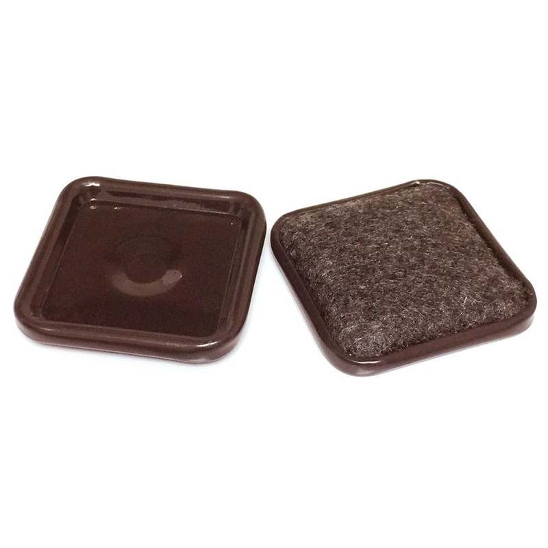 4 Pack 3 inch Square Reusable Carpet Bottom Furniture Caster