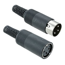Pair 3-Pin DIN Plug + Socket Connector Audio Hobby DIY Components