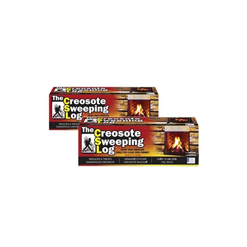 Creosote Sweeping Log For Fireplaces (Pack of 2)