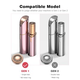 Replacement Heads for Flawless Generation 1 2PCS, Mellbree Facial Hair Remover Replacement Heads Compatible with Finishing Touch Flawless Facial Hair Removal Tool Rose Gold